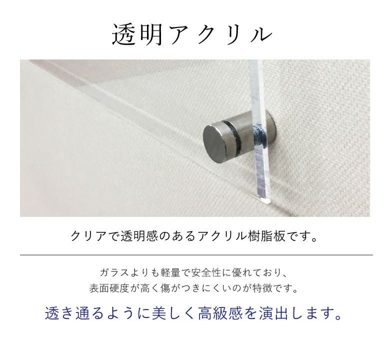 銘板館ライト　透明アクリルの看板　軽くて安全な看板