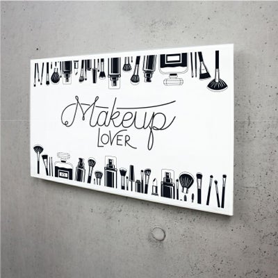 フルカラー透明アクリル銘板 両面テープ止め マグネット止め  サロンの看板