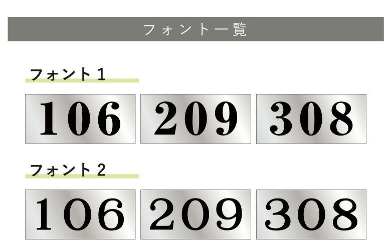 看板デザイン　フォントリスト