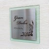 ステンレス×ガラス調アクリル銘板　化粧ビス止め　銘板館lightオリジナル商品