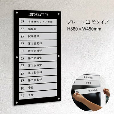 インフォメーションサイン　案内板　階数案内板