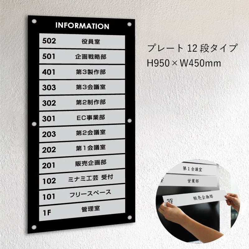 インフォメーションサイン　案内板　階数案内板