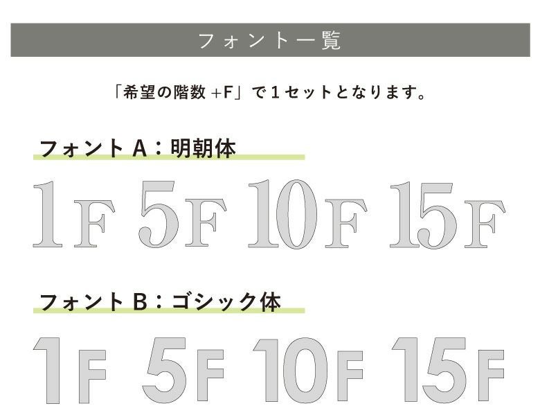 看板デザイン　フォント一覧