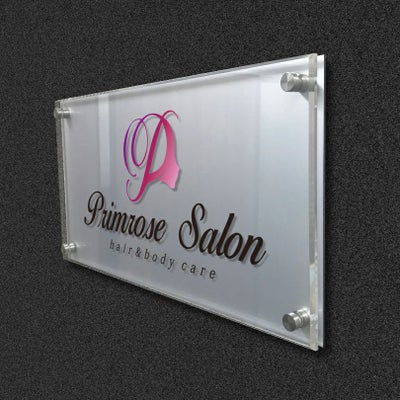 フルカラー透明アクリル銘板 ラフィネ2重構造仕様 　店舗看板