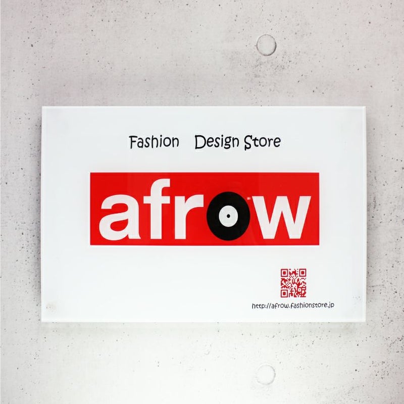 フルカラー透明アクリル銘板 両面テープ止め マグネット止め  会社銘板 事務所看板 