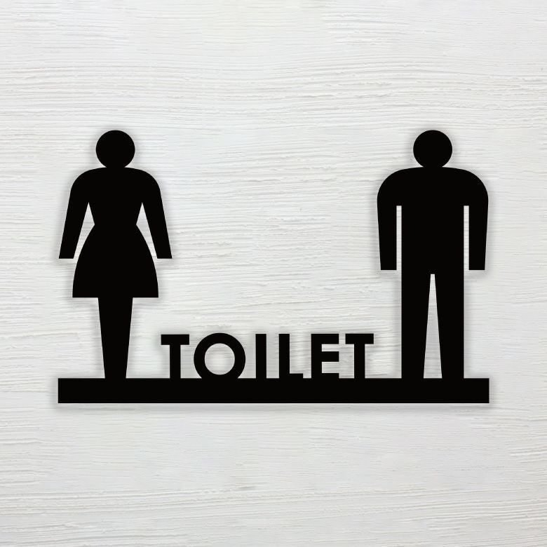 ステンレス室名札　ピクトサイン　トイレ