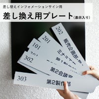差し替え用　インフォメーションサイン　差し替えプレート