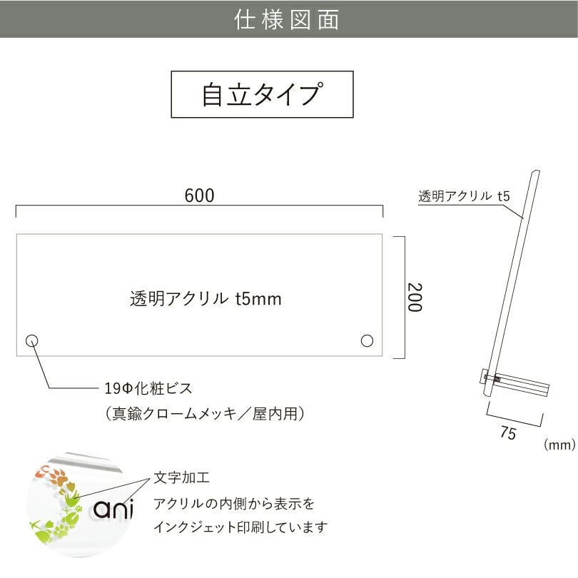 看板図面　仕様図面