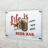 フルカラー透明アクリル銘板 ラフィネ2重構造仕様 化粧ビス止め　お店の看板　店舗の看板