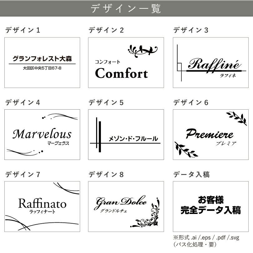 看板デザイン　デザイン一覧