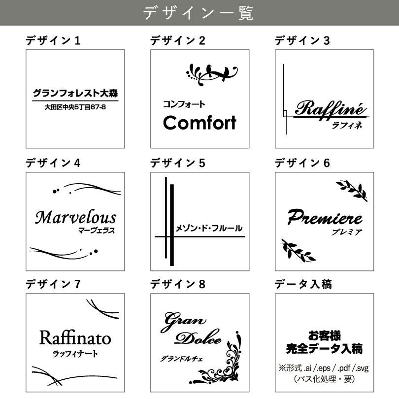 看板デザイン一覧