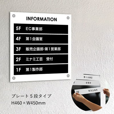 インフォメーションサイン　案内サイン　スチールとアルミ複合板