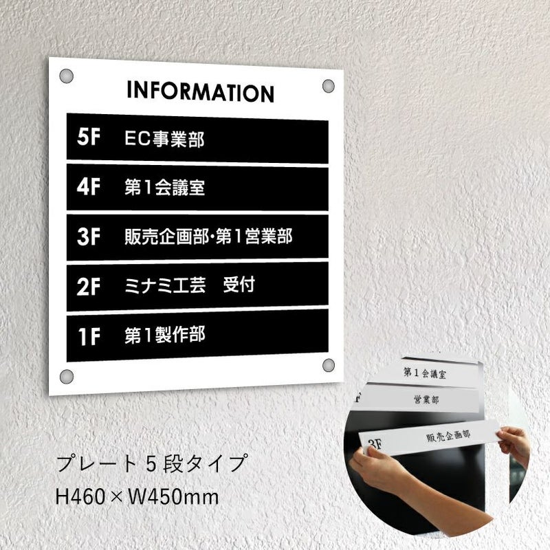 インフォメーションサイン　案内サイン　スチールとアルミ複合板