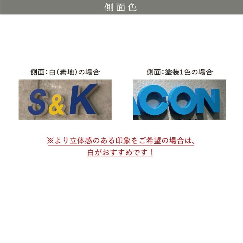 側面色　カルプ切り文字