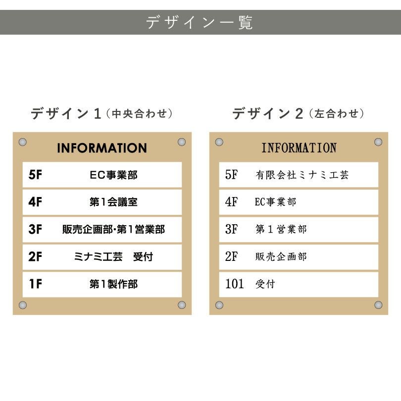 看板デザイン　デザイン例　配置