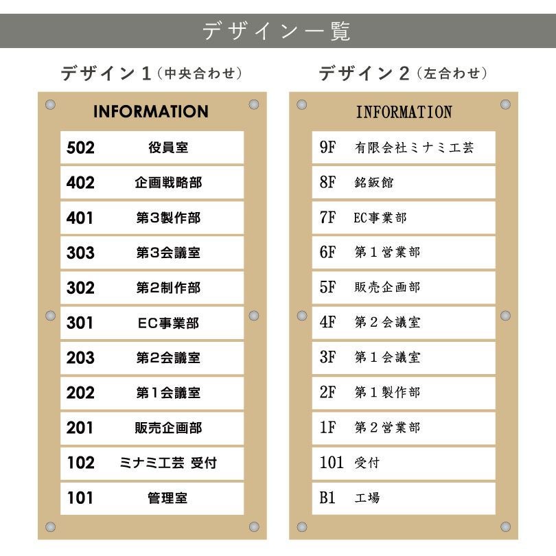 看板デザイン　デザイン例　配置