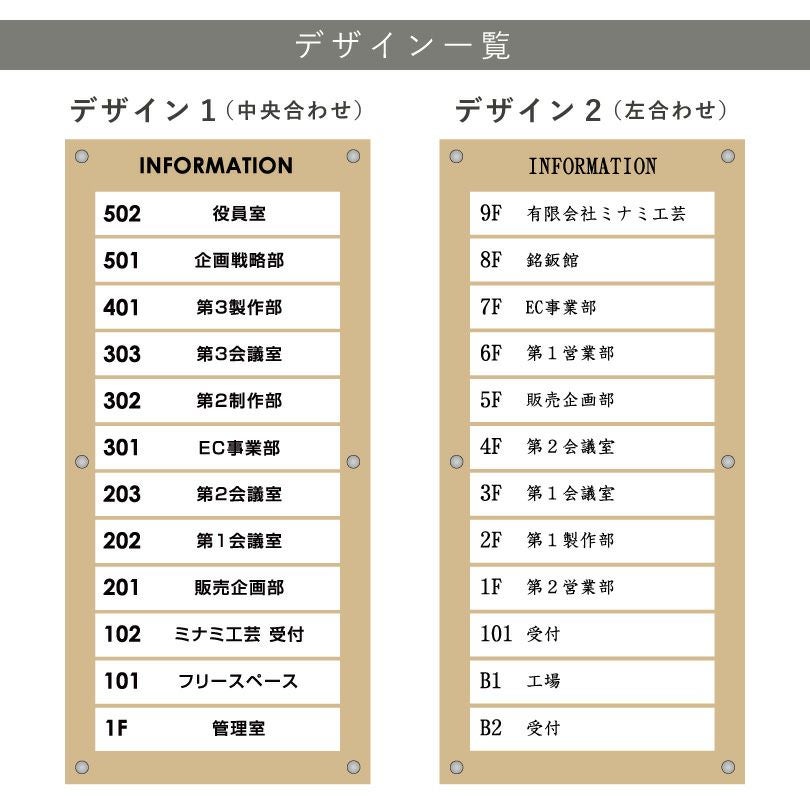 看板デザイン　デザイン例　配置