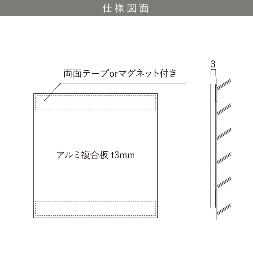 アルミ複合板の説明　軽量で丈夫な看板素材