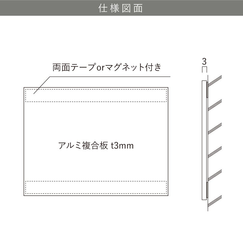 アルミ複合板の説明　軽量で丈夫な看板素材