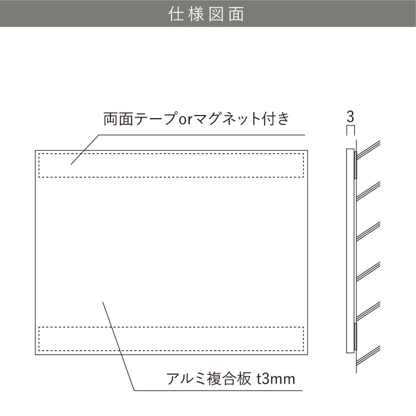 アルミ複合板の説明　軽量で丈夫な看板素材