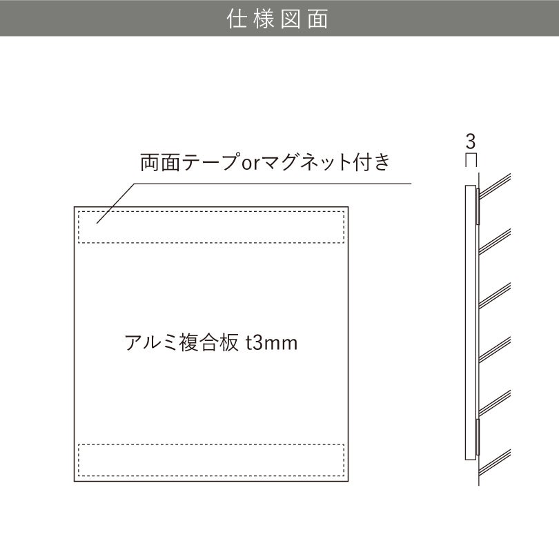 アルミ複合板の説明　軽量で丈夫な看板素材