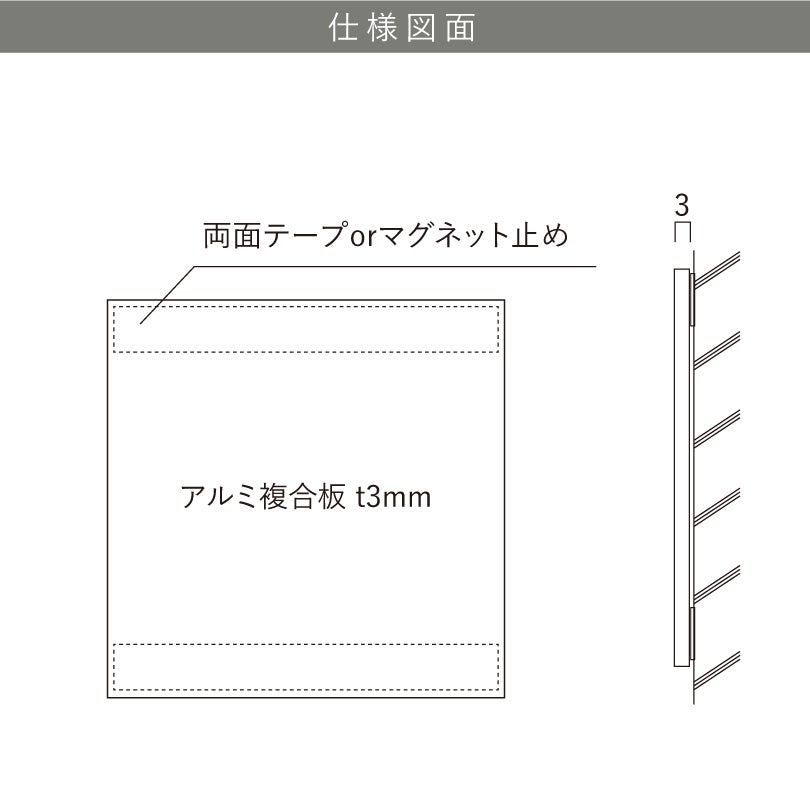 アルミ複合板の説明　軽量で丈夫な看板素材