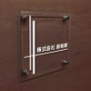 透明アクリル銘板 化粧ビス止め