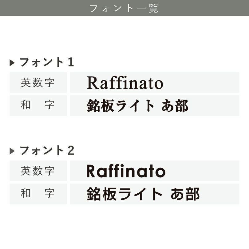 デザイン一覧　書体一覧
