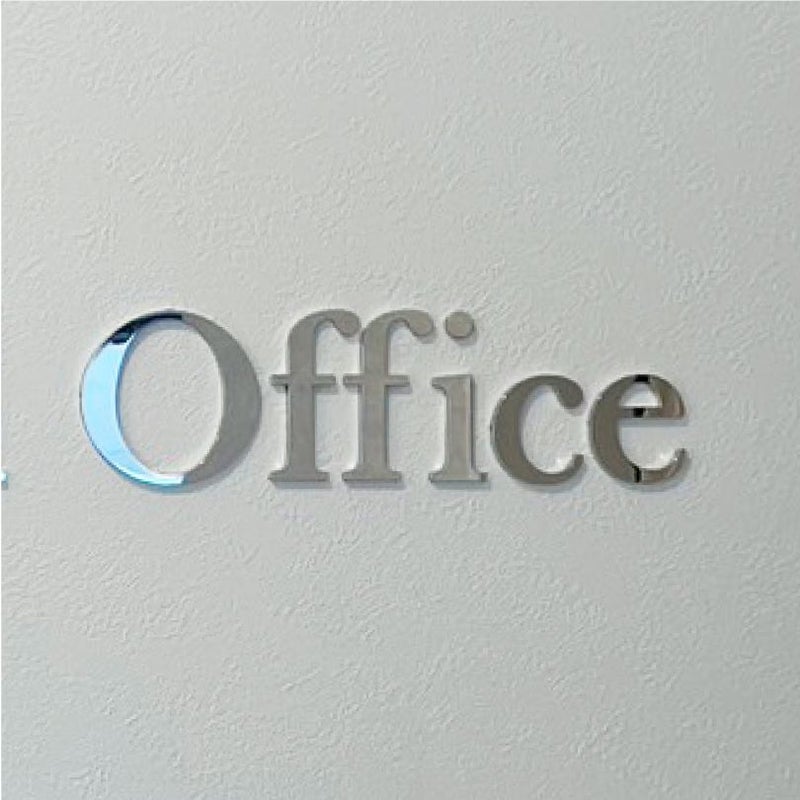 ステンレス切り文字銘板　鏡面仕上げ ビル看板