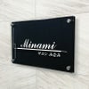 黒マットアクリル　透明アクリル銘板 黒い看板　化粧ビス止め